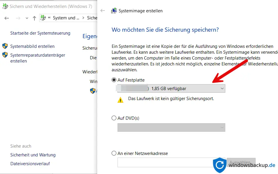 Systemabbild erstellen - Sichern und Wiederherstellen Windows 11