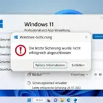 Windows Backup funktioniert nicht