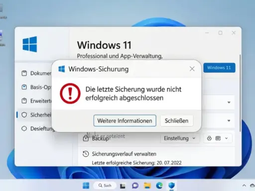Windows Backup funktioniert nicht
